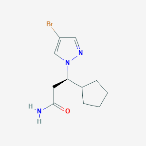 (R)-3-(4-Bromo-1H-pyrazol-1-yl)-3-cyclopentylpropanamide