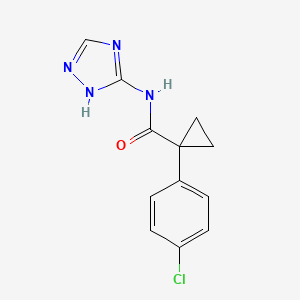 molecular formula C12H11ClN4O B14917895 1-(4-chlorophenyl)-N-(4H-1,2,4-triazol-3-yl)cyclopropane-1-carboxamide 