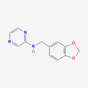 molecular formula C12H11N3O2 B14917918 n-(Benzo[d][1,3]dioxol-5-ylmethyl)pyrazin-2-amine 