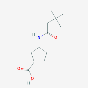 3-(3,3-Dimethylbutanamido)cyclopentane-1-carboxylic acid