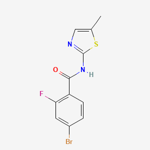 molecular formula C11H8BrFN2OS B14917937 4-Bromo-2-fluoro-N-(5-methylthiazol-2-yl)benzamide 