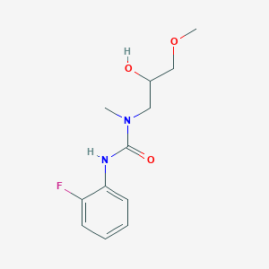 3-(2-Fluorophenyl)-1-(2-hydroxy-3-methoxypropyl)-1-methylurea