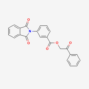 molecular formula C23H15NO5 B14917979 2-oxo-2-phenylethyl 3-(1,3-dioxo-1,3-dihydro-2H-isoindol-2-yl)benzoate 