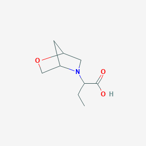 molecular formula C9H15NO3 B1491798 2-(2-Oxa-5-azabicyclo[2.2.1]heptan-5-yl)butanoic acid CAS No. 1850116-40-3