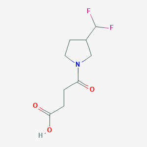 molecular formula C9H13F2NO3 B1491800 4-(3-(二氟甲基)吡咯烷-1-基)-4-氧代丁酸 CAS No. 2098122-33-7
