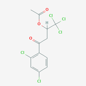 1,1,1-Trichloro-4-(2,4-dichlorophenyl)-4-oxobutan-2-yl acetate