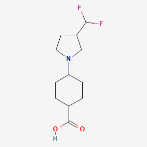 molecular formula C12H19F2NO2 B1491802 4-(3-(Difluoromethyl)pyrrolidin-1-yl)cyclohexane-1-carboxylic acid CAS No. 2098077-78-0
