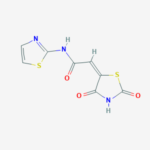 (2E)-2-(4-hydroxy-2-oxo-1,3-thiazol-5(2H)-ylidene)-N-(1,3-thiazol-2-yl)ethanamide