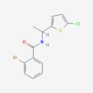 2-Bromo-N-(1-(5-chlorothiophen-2-yl)ethyl)benzamide