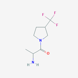 molecular formula C8H13F3N2O B1491803 2-Amino-1-(3-(trifluoromethyl)pyrrolidin-1-yl)propan-1-one CAS No. 1869565-73-0