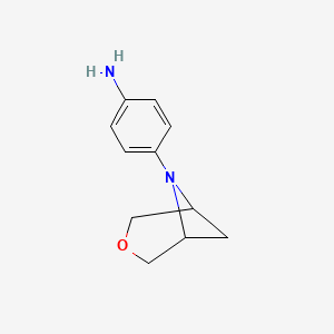 molecular formula C11H14N2O B1491805 4-(3-Oxa-6-azabicyclo[3.1.1]heptan-6-yl)aniline CAS No. 2097996-26-2