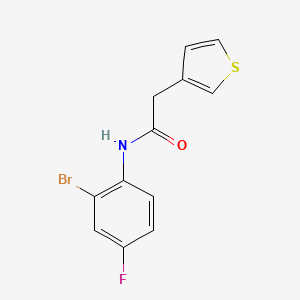 molecular formula C12H9BrFNOS B14918071 N-(2-bromo-4-fluorophenyl)-2-(thiophen-3-yl)acetamide 