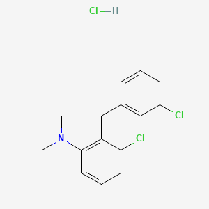 molecular formula C15H16Cl3N B14918081 3-Chloro-2-(3-chlorobenzyl)-N,N-dimethylaniline hydrochloride 