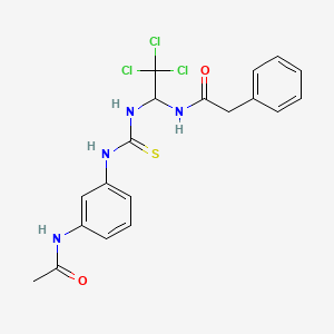 N-[1-({[3-(acetylamino)phenyl]carbamothioyl}amino)-2,2,2-trichloroethyl]-2-phenylacetamide