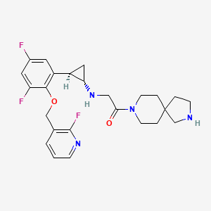 1-(2,8-diazaspiro[4.5]decan-8-yl)-2-[[(1S,2R)-2-[3,5-difluoro-2-[(2-fluoropyridin-3-yl)methoxy]phenyl]cyclopropyl]amino]ethanone