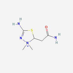 molecular formula C6H13N4OS+ B14918187 2-(5-Amino-3,3-dimethyl-2,3-dihydro-1,3lambda4,4-thiadiazol-2-yl)acetamide 