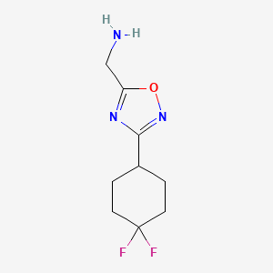 molecular formula C9H13F2N3O B1491819 (3-(4,4-二氟环己基)-1,2,4-恶二唑-5-基)甲胺 CAS No. 1955522-76-5