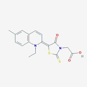 [(5Z)-5-(1-ethyl-6-methylquinolin-2(1H)-ylidene)-4-oxo-2-thioxo-1,3-thiazolidin-3-yl]acetic acid