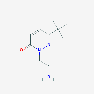 molecular formula C10H17N3O B1491820 2-(2-aminoethyl)-6-(tert-butyl)pyridazin-3(2H)-one CAS No. 1934761-46-2