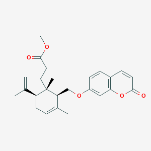 Methyl 3-((1S,2S,6S)-1,3-dimethyl-2-(((2-oxo-2H-chromen-7-yl)oxy)methyl)-6-(prop-1-en-2-yl)cyclohex-3-en-1-yl)propanoate