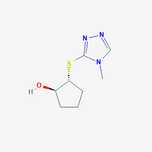 molecular formula C8H13N3OS B1491823 (1R,2R)-2-[(4-methyl-4H-1,2,4-triazol-3-yl)sulfanyl]cyclopentan-1-ol CAS No. 1931921-63-9