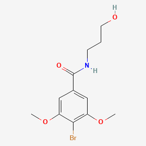 molecular formula C12H16BrNO4 B14918237 4-bromo-N-(3-hydroxypropyl)-3,5-dimethoxybenzamide 