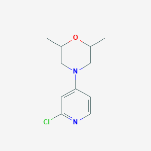 molecular formula C11H15ClN2O B1491824 4-(2-Chloropyridin-4-yl)-2,6-dimethylmorpholine CAS No. 1596921-27-5