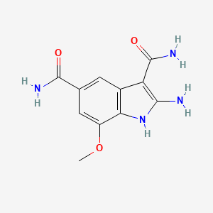 2-Amino-7-methoxy-1H-indole-3,5-dicarboxamide