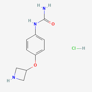 molecular formula C10H14ClN3O2 B1491829 1-(4-(Azetidin-3-yloxy)phenyl)urea hydrochloride CAS No. 2098093-03-7