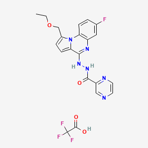 N'-(1-(Ethoxymethyl)-7-fluoropyrrolo[1,2-a]quinoxalin-4-yl)pyrazine-2-carbohydrazide 2,2,2-trifluoroacetate