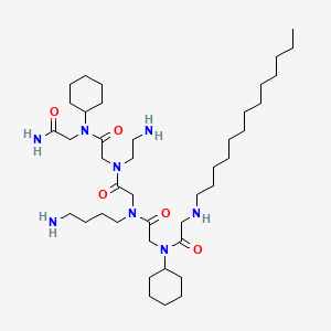 N-[2-[4-aminobutyl-[2-[2-aminoethyl-[2-[(2-amino-2-oxoethyl)-cyclohexylamino]-2-oxoethyl]amino]-2-oxoethyl]amino]-2-oxoethyl]-N-cyclohexyl-2-(tridecylamino)acetamide