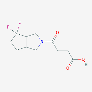 molecular formula C11H15F2NO3 B1491833 4-(4,4-difluorohexahydrocyclopenta[c]pyrrol-2(1H)-yl)-4-oxobutanoic acid CAS No. 2098039-26-8