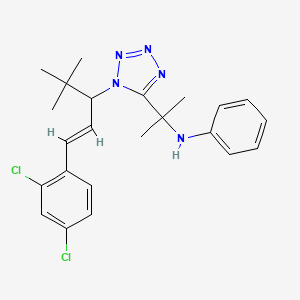 N-(2-{1-[(1E)-1-(2,4-dichlorophenyl)-4,4-dimethylpent-1-en-3-yl]-1H-tetrazol-5-yl}propan-2-yl)aniline