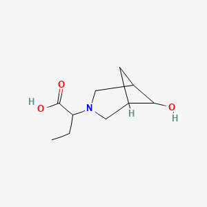 2-(6-Hydroxy-3-azabicyclo[3.1.1]heptan-3-yl)butanoic acid