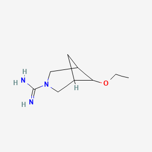 molecular formula C9H17N3O B1491836 6-Ethoxy-3-azabicyclo[3.1.1]heptane-3-carboximidamide CAS No. 2098090-54-9