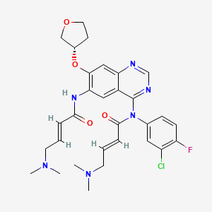 (E)-N-(3-Chloro-4-fluorophenyl)-4-(dimethylamino)-N-(6-((E)-4-(dimethylamino)but-2-enamido)-7-(((S)-tetrahydrofuran-3-yl)oxy)quinazolin-4-yl)but-2-enamide (Afatinib Impurity pound(c)