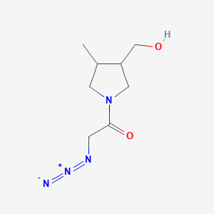 molecular formula C8H14N4O2 B1491842 2-Azido-1-(3-(hydroxymethyl)-4-methylpyrrolidin-1-yl)ethan-1-one CAS No. 2097999-31-8