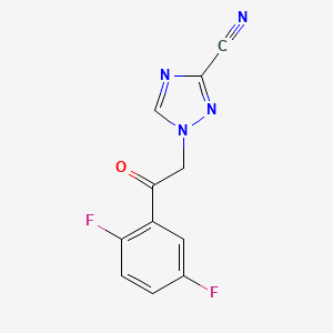 molecular formula C11H6F2N4O B14918422 1-(2-(2,5-Difluorophenyl)-2-oxoethyl)-1h-1,2,4-triazole-3-carbonitrile 