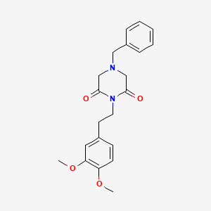 molecular formula C21H24N2O4 B14918432 4-Benzyl-1-[2-(3,4-dimethoxyphenyl)ethyl]piperazine-2,6-dione 