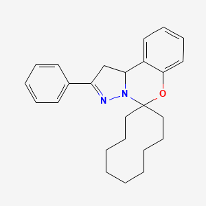 2-Phenyl-1,10b-dihydrospiro[benzo[e]pyrazolo[1,5-c][1,3]oxazine-5,1'-cyclodecane]