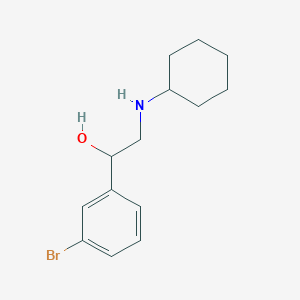 1-(3-Bromophenyl)-2-(cyclohexylamino)ethan-1-ol