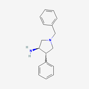 molecular formula C17H20N2 B14918454 rel-(3R,4S)-1-Benzyl-4-phenylpyrrolidin-3-amine 