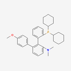 molecular formula C33H42NOP B14918458 2-(2-dicyclohexylphosphanylphenyl)-3-(4-methoxyphenyl)-N,N-dimethylaniline 