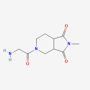 molecular formula C10H15N3O3 B1491846 5-glycyl-2-methylhexahydro-1H-pyrrolo[3,4-c]pyridine-1,3(2H)-dione CAS No. 2098038-94-7