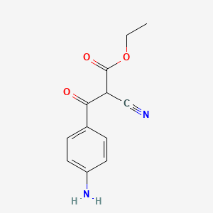 molecular formula C12H12N2O3 B14918484 Ethyl 3-(4-aminophenyl)-2-cyano-3-oxopropanoate 