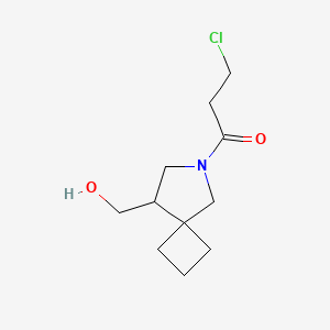 molecular formula C11H18ClNO2 B1491849 3-Chloro-1-(8-(hydroxymethyl)-6-azaspiro[3.4]octan-6-yl)propan-1-one CAS No. 2092096-89-2