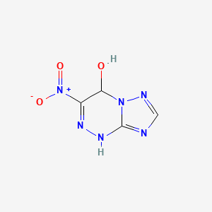 molecular formula C4H4N6O3 B14918499 3-Nitro-1,4-dihydro-[1,2,4]triazolo[5,1-c][1,2,4]triazin-4-ol 