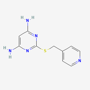 2-[(Pyridin-4-ylmethyl)sulfanyl]pyrimidine-4,6-diamine