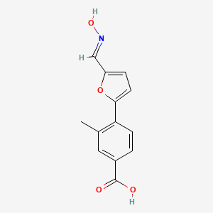 4-{5-[(E)-(hydroxyimino)methyl]furan-2-yl}-3-methylbenzoic acid