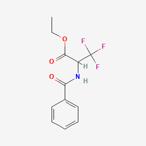 molecular formula C12H12F3NO3 B14918591 Ethyl 2-benzamido-3,3,3-trifluoropropanoate 